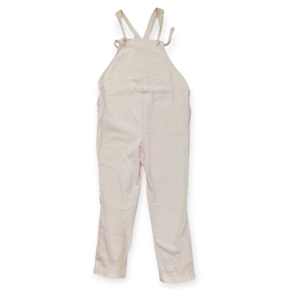 Hatch Maternity Overalls Womens 1 Small Cream Knit Cotton Gauze Made In USA